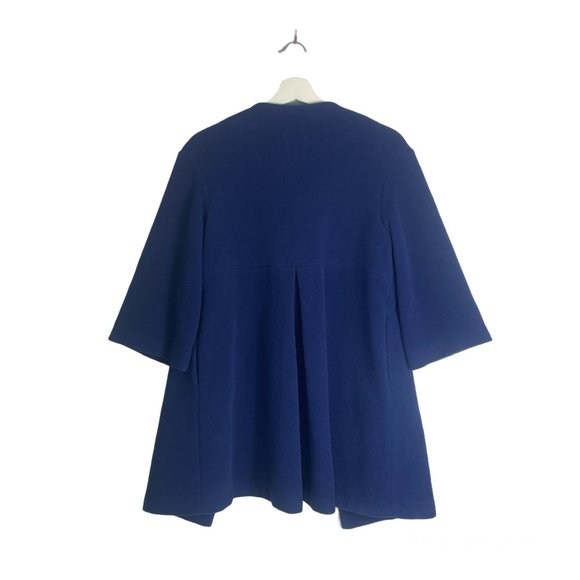 Mirror Fun Blue Wool Coat Size Medium Fall Spring - Picture 2 of 7